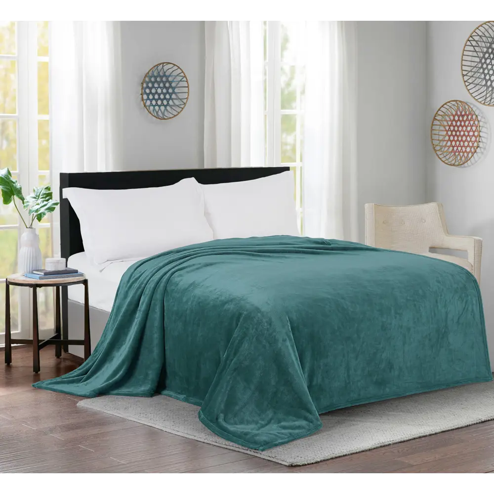 Плед Inspire Flandria 200x220 см микрофибра цвет бирюзовый Emerald 1 89025374 STLM-2188219 - Вид №3