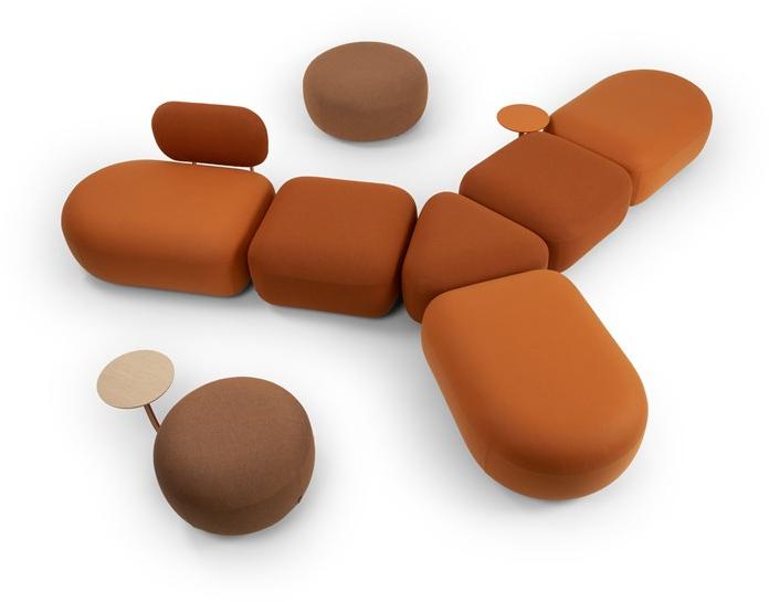 True Design Круглый мягкий пуф с полкой для журналов Code Cd80ro +cd60ro - Вид №2