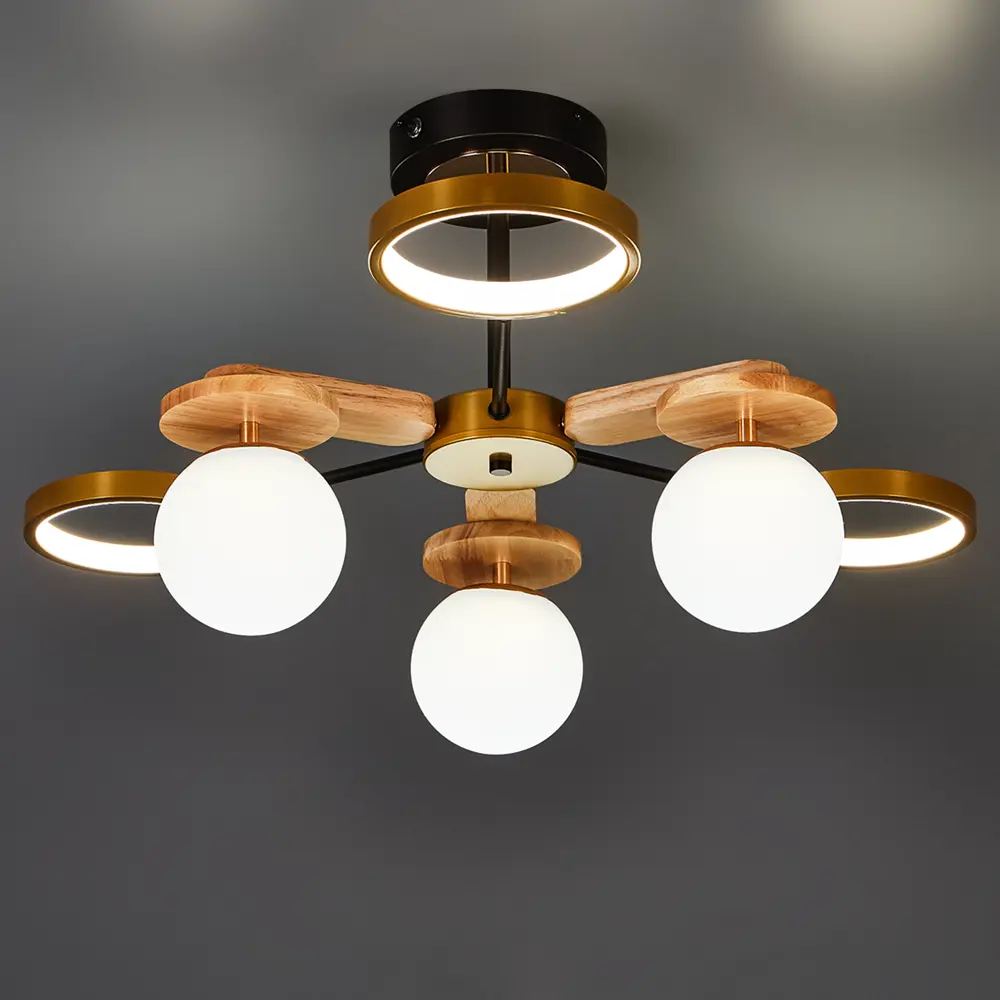 Люстра потолочная светодиодная Arte Lamp Carmela с пультом управления 20 м² регулируемый белый свет цвет черный 89374436 STLM-2050095  - Вид №1