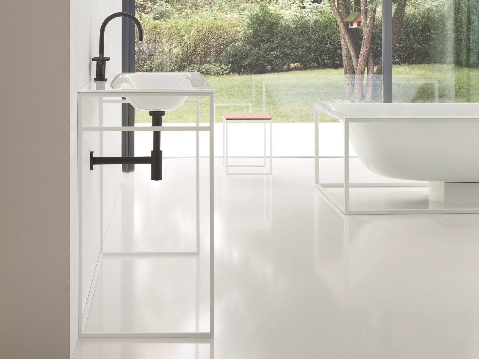 Одинарный прямоугольный умывальник из эмалированной стали Bette BetteLux Shape ARCH-00056760