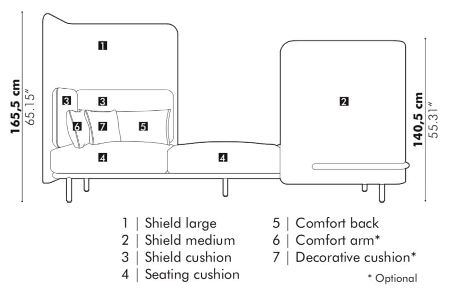 Тканевое кресло с высокой спинкой BuzziSpace BuzziSpark ARCH-00089382 - Вид №6
