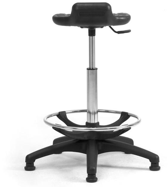 Leyform Регулируемый по высоте офисный стул из полиуретана с подставкой для ног  0800pu  - Вид №4