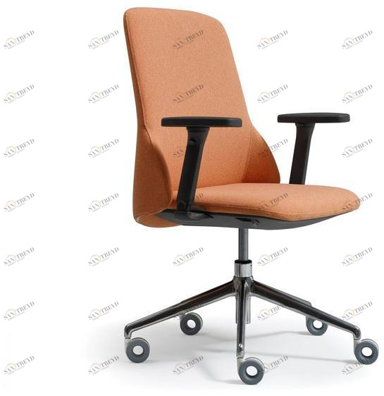 Quinti Sedute Поворотное офисное кресло из ткани с 5 спицами на колесиках Deep sun-id-1361811