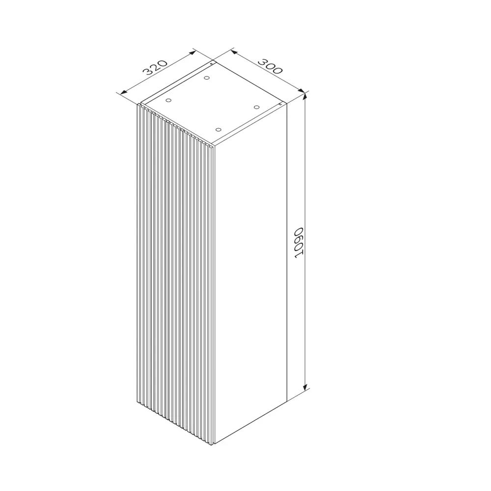 Пенал для ванной AM.PM Struktura — элегантное хранение в черном матовом исполнении 86811740 STLM-0071826 - Вид №10