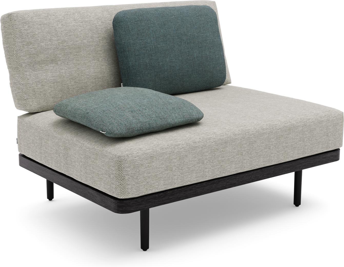 MNST1198 Большое среднее сиденье из teakа неро черный Manutti Flex