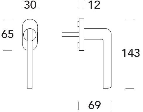 Reguitti Оконная ручка из латуни dk на розе Q-10 A119dk02468 - Вид №1