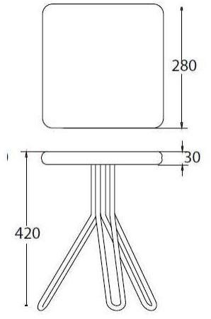 GSG Ceramic Design Табурет / журнальный столик из керамики  Attasqlac/cr 