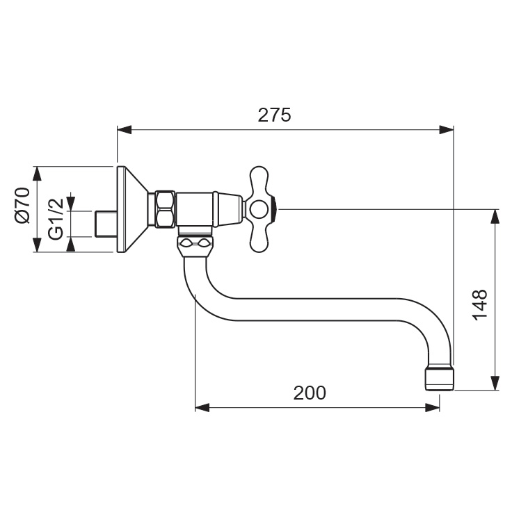 BA122AA Смеситель для умывальника VIDIMA RETRO - Вид №1