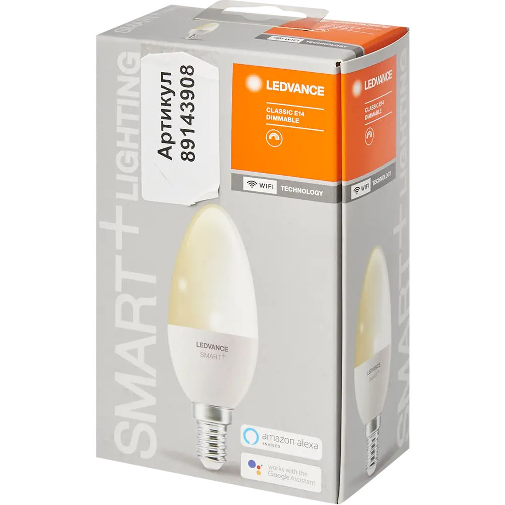 Лампа умная светодиодная Wi-Fi Osram Smart Plus E14 220-240 В 5 Вт свеча матовая 470 лм теплый белый свет 89143908 STLM-2058493 LEDVANCE  - Вид №3