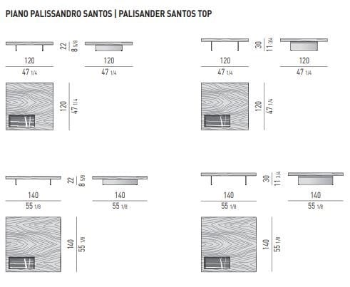 Журнальный столик из дерева и мрамора Minotti Boteco ARCH-00084241 - Вид №5