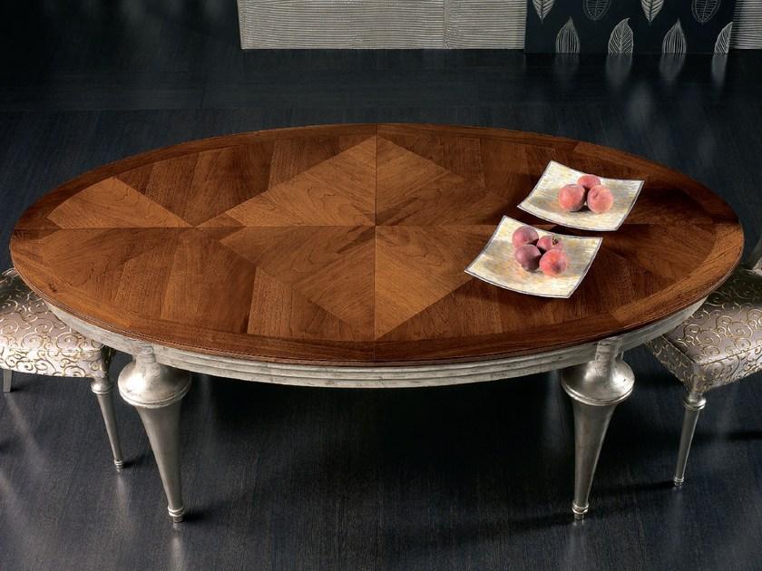 Cantiero Стол овальный раздвижной сусальное серебро Étoile day El009/ar - Вид №2