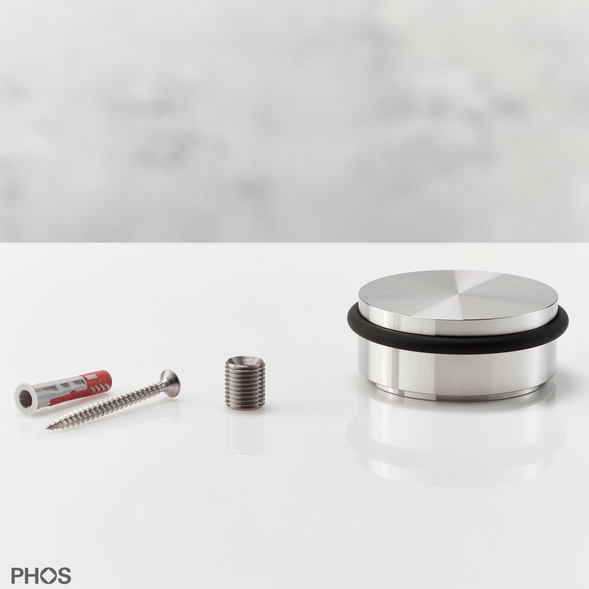 TSB70-30V Дверной стопор нижний, привинченный, ø70 мм, высота 3 см. PHOS  - Вид №2