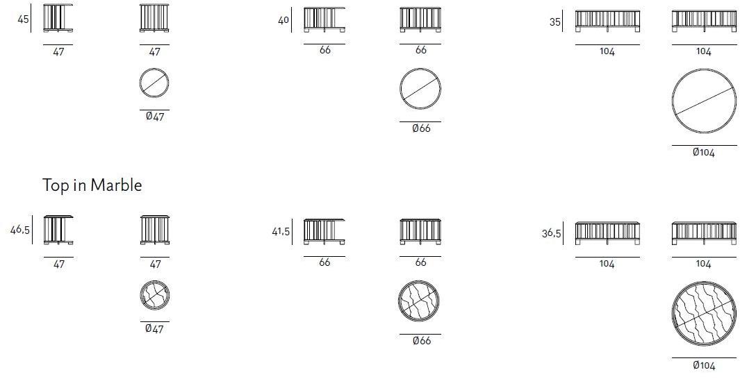 Living Divani Круглый журнальный столик с вещевым ящиком Islands sun-id-1476664 - Вид №6