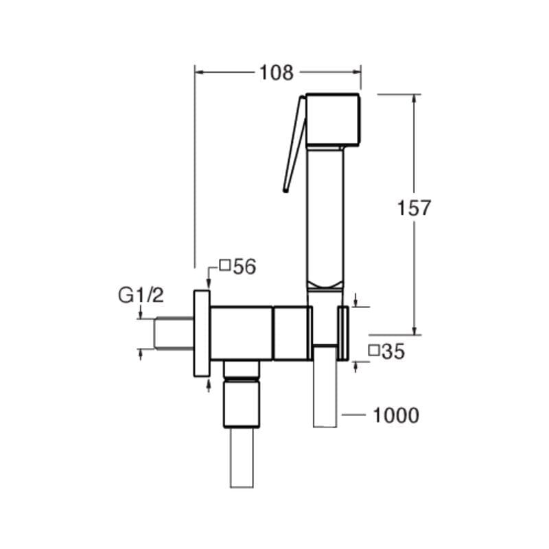 Смеситель для биде / гидроскоп CRISTINA Rubinetterie CRIWJ672 ARCH-00030388 - Вид №2