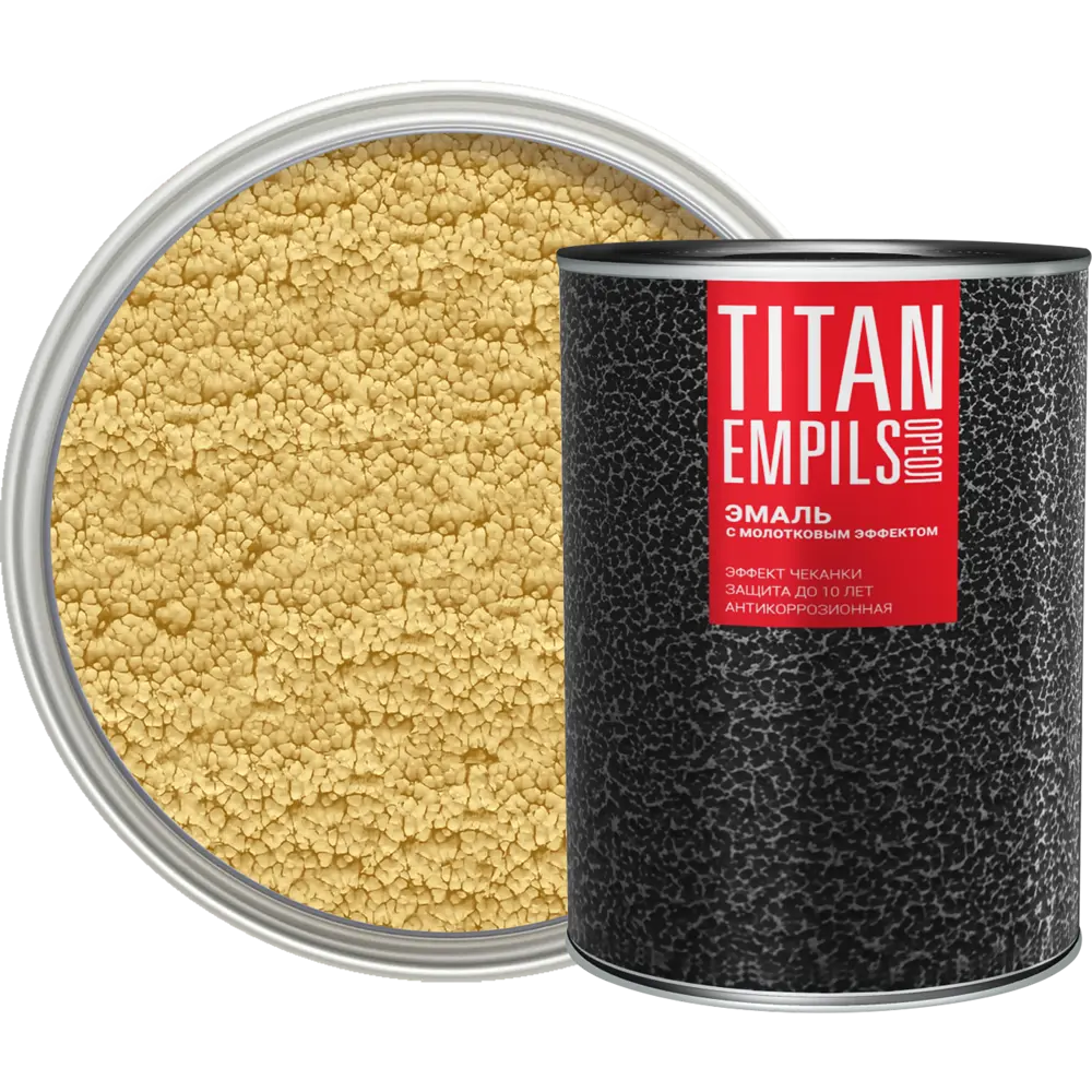 Грунт-эмаль 3 в 1 Ореол Titan молотковая цвет золотой 0.8 кг 84439779 STLM-2166994 