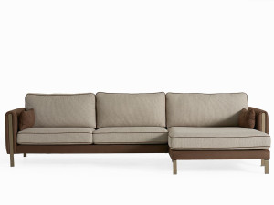 Модульный тканевый диван с полуостровом