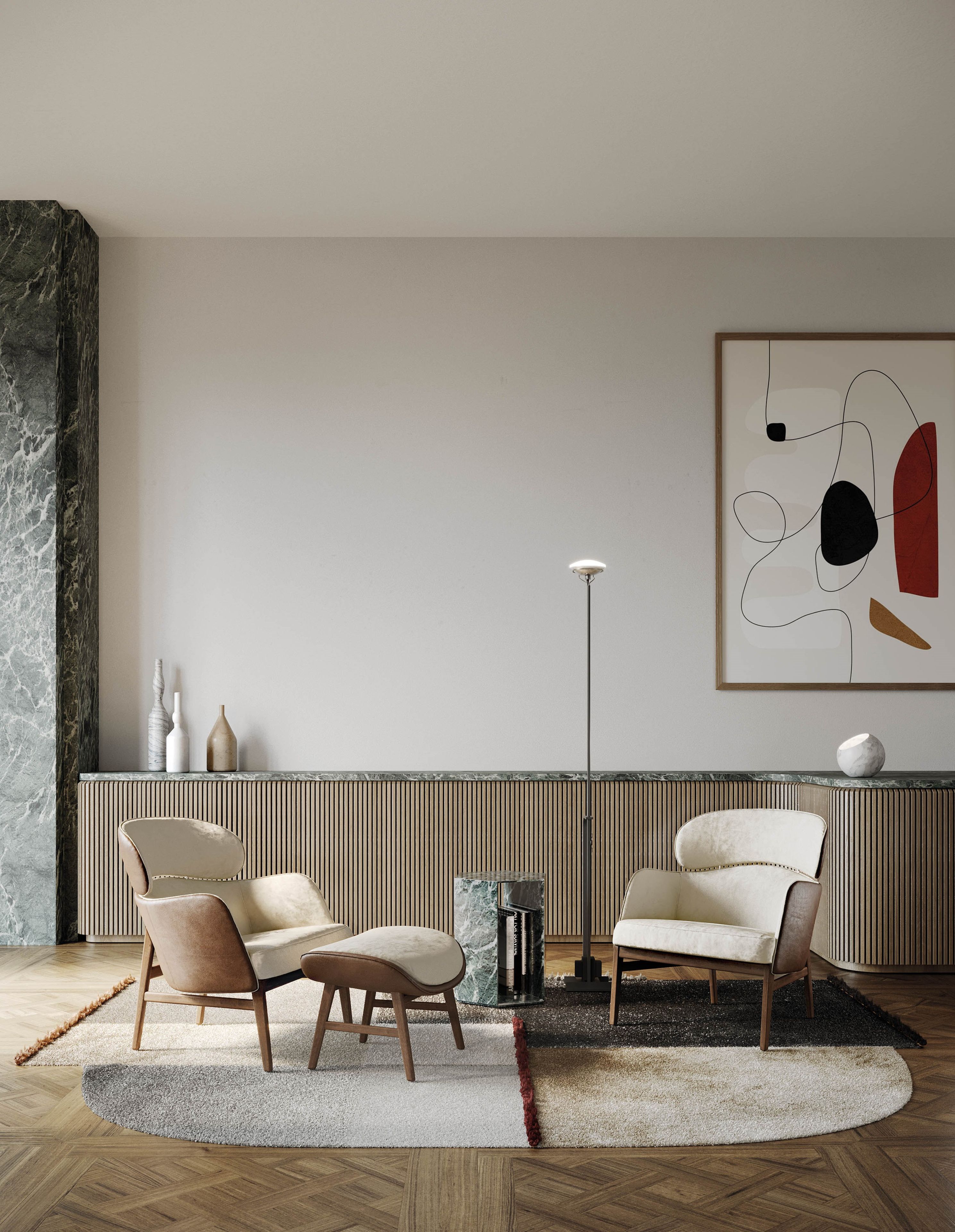 Мраморный шестиугольный журнальный столик Capital Collection DEDALO ARCH-00124167 - Вид №1