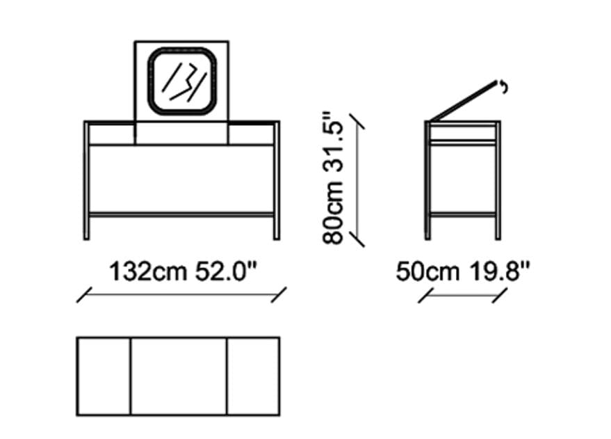 Деревянный туалетный столик NDESIGN глина ARCH-00048864 - Вид №5