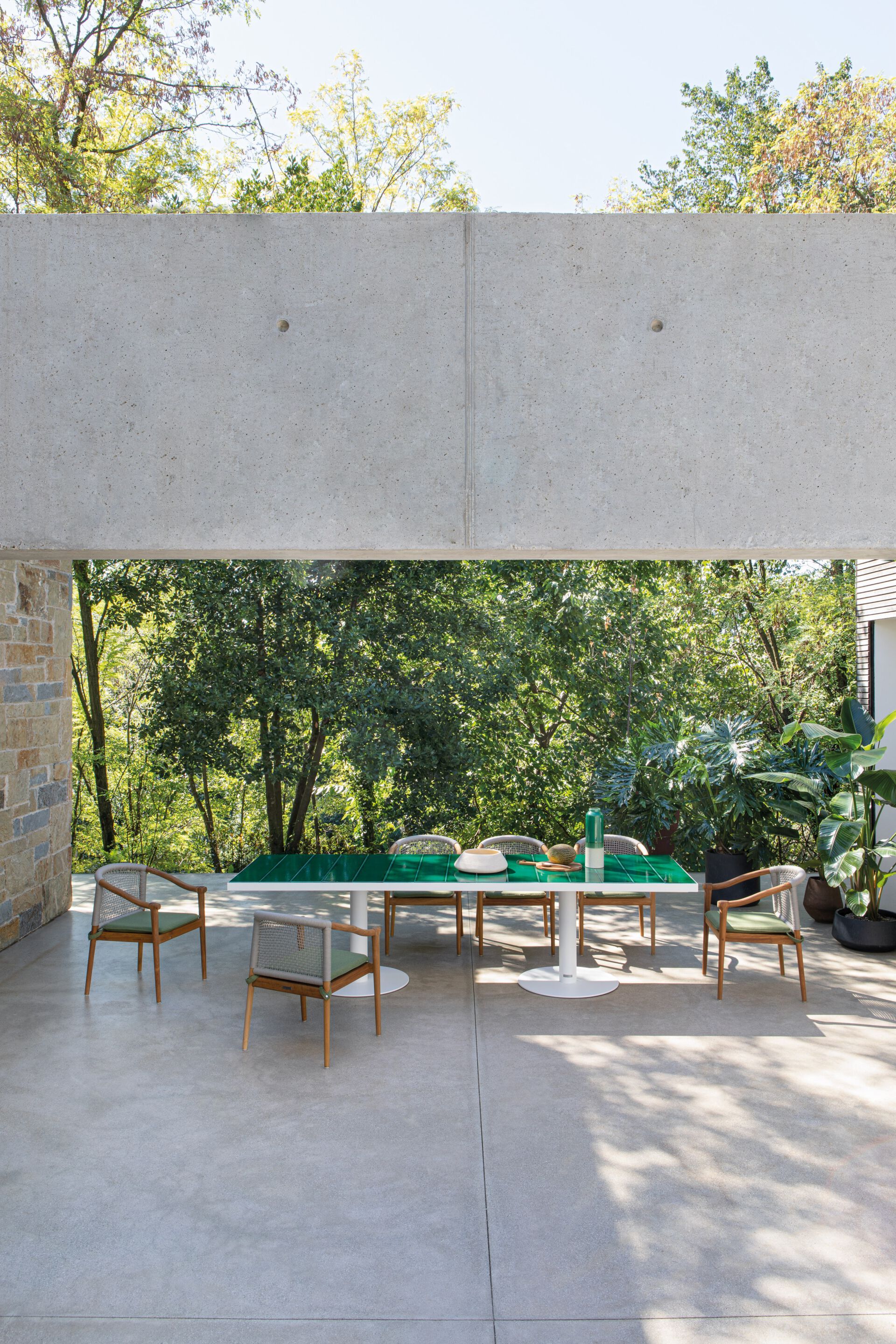 Керамический прямоугольный садовый стол Atmosphera Pantagruel ARCH-00107995