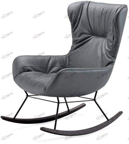 Freifrau Кресло Wing из кожи с подлокотниками Leya sun-id-1464124