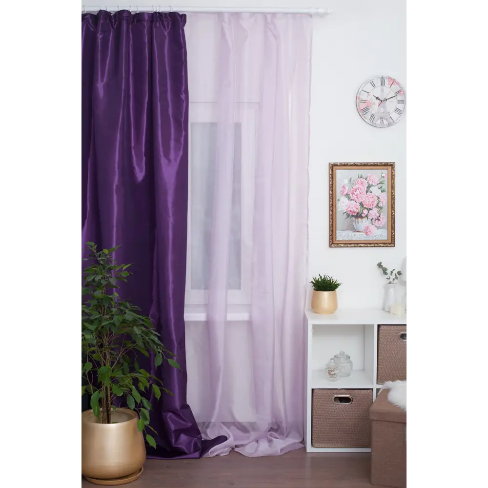 Тюль на ленте 300х280 см микровуаль цвет сиреневый 17989695 STLM-2123548 INSPIRE  - Вид №6