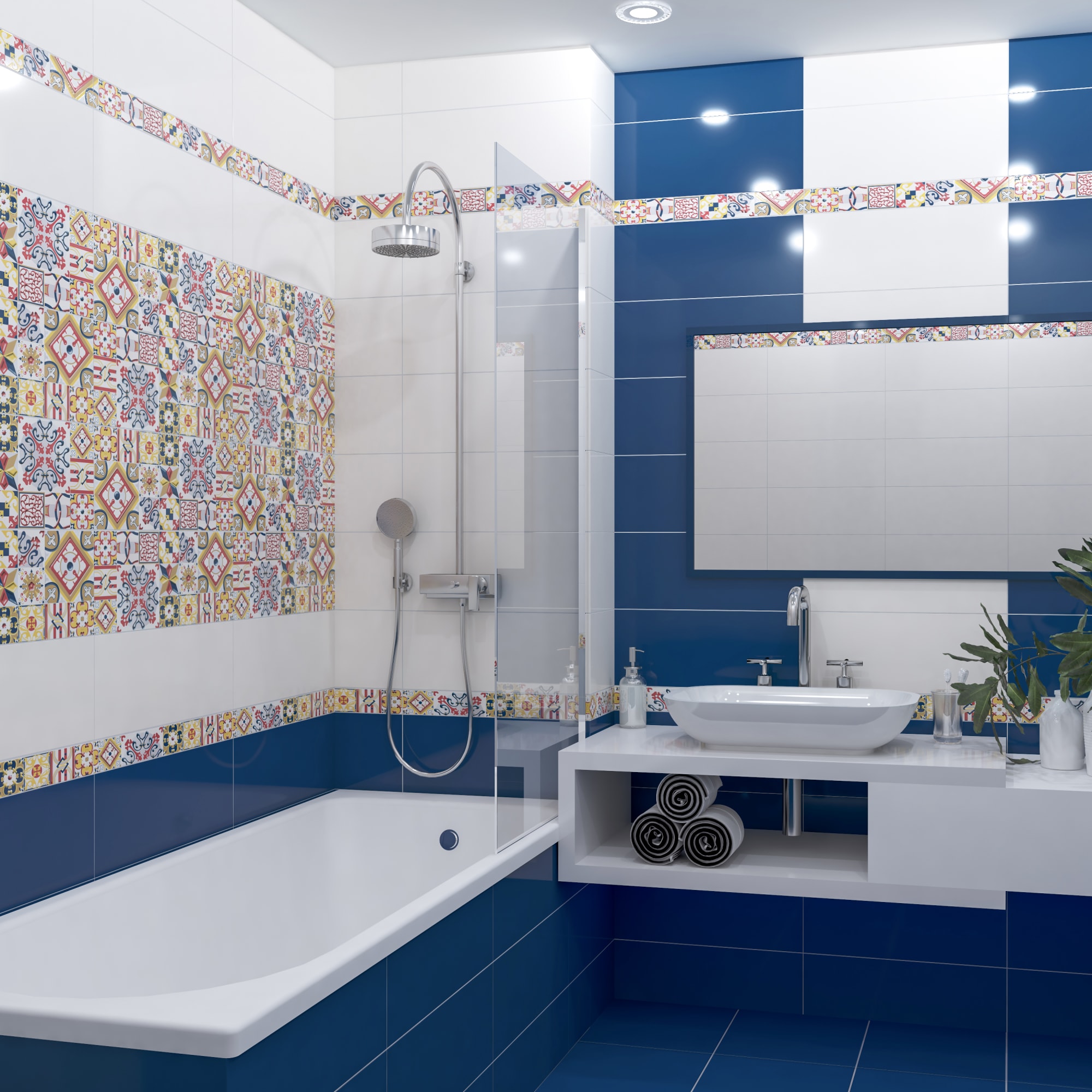 82472932 Плитка напольная Indigo 33.3х33.3 1.33 м² цвет синий Festa Santreyd - Вид №4