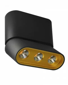 Спот потолочный светодиодный на 3 лампы 16 см графит "Фергус" 8005/3CS-BK-GD LUMIEN HALL ФЕРГУС 00-3949068 Черный