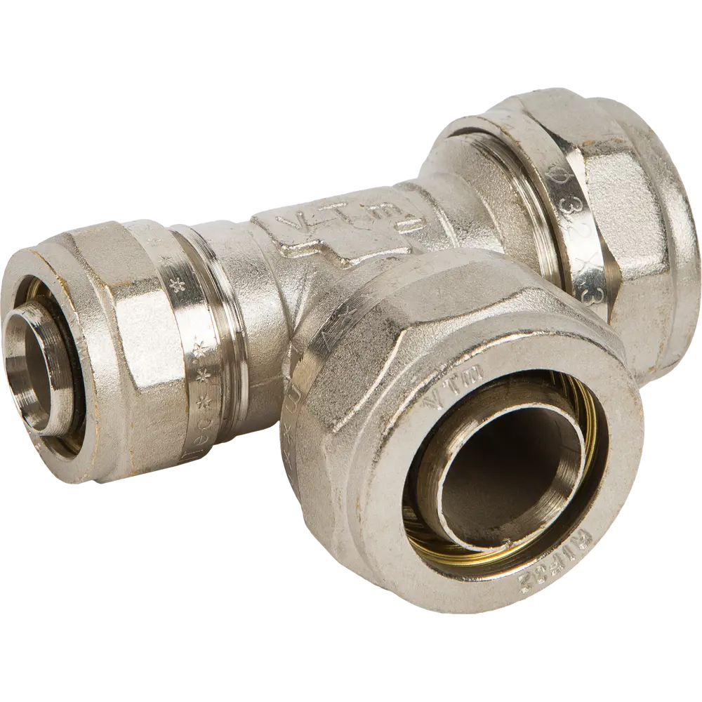 Тройник переходной Valtec 32x32x26 мм никелированная латунь VTM.331 10519367 STLM-2153201 