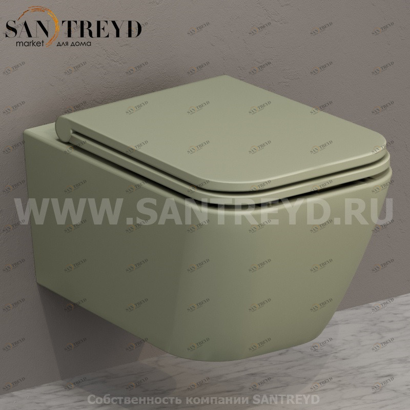 STS056LI Подвесной унитаз настенный Зеленый Ceramica Globo STONE Италия
