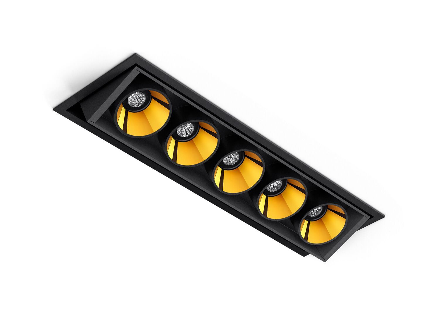 Алюминиевый встраиваемый поворотный многолучевой прожектор Arkoslight Black Foster ARCH-00028548 - Вид №3