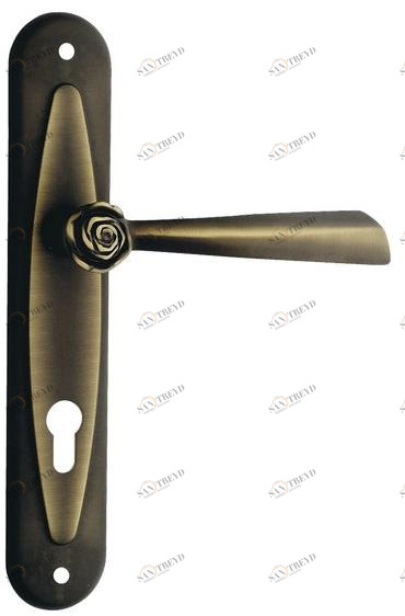 LINEA CALI' Ручка из латуни на пластине с накладкой Rose sun-id-1494102