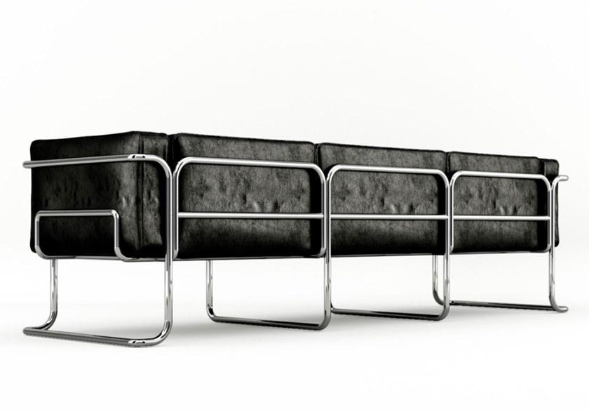 Prieto Studio Кожаный диван с алюминиевой конструкцией Lotus Lot003 - Вид №2