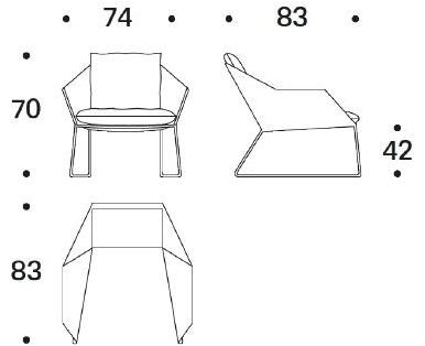Saba Italia Садовое кресло на санках со съемным чехлом из ткани New york sun-id-1466758 - Вид №4