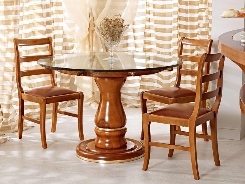 Caroti Круглый стол из массива дерева и хрусталя  1008  - Вид №3