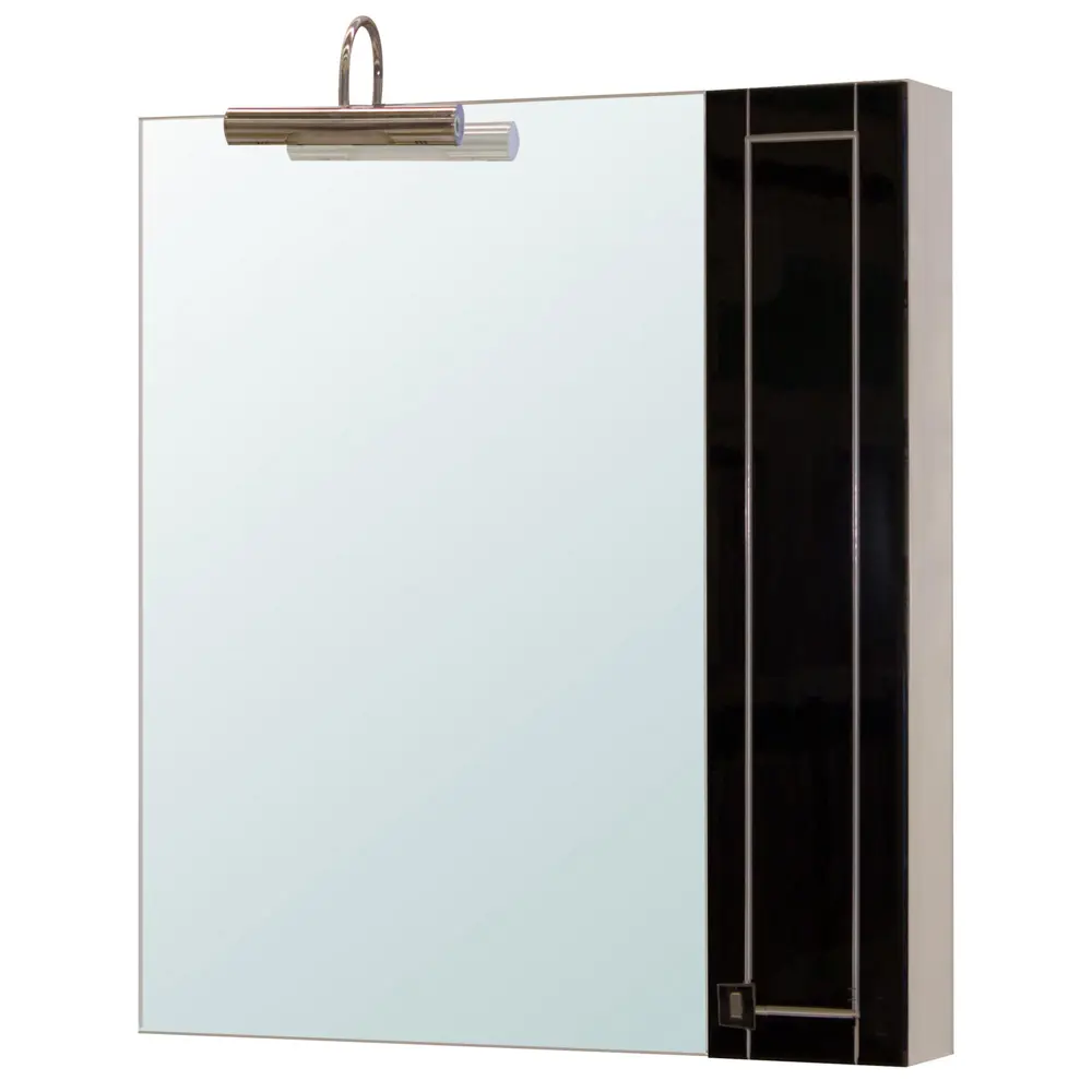Шкаф зеркальный «Мерлин» 80 см цвет чёрный 17806713 STLM-2039171 Santreyd