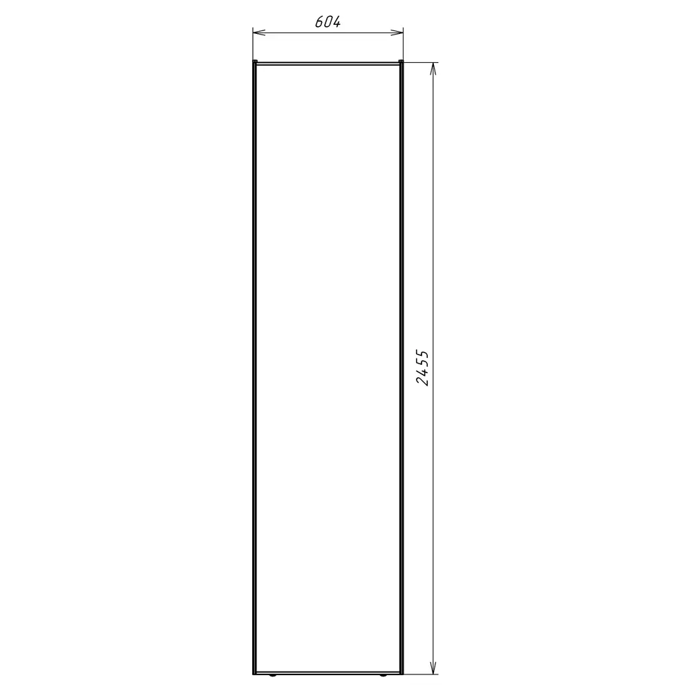 Дверь-купе KONSENSA 244.5x60.4 см с зеркалом профиль черный узкий 89443990 STLM-2001909  - Вид №10