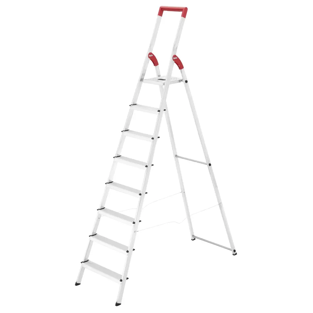 Стремянка алюминиевая с крючком Hailo 8 ступеней 10758149 STLM-2099230 Santreyd 