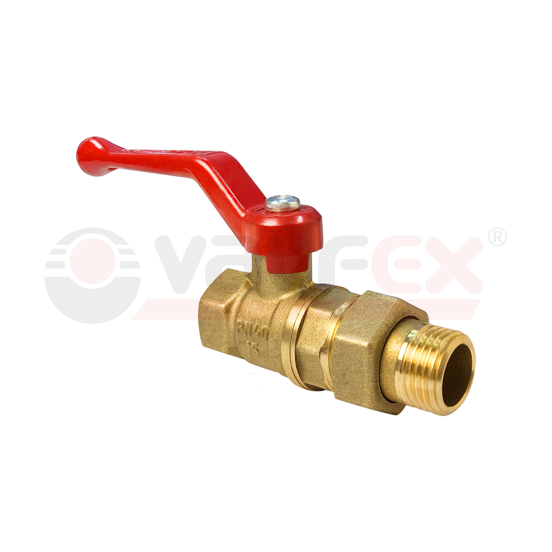 VF.225.LR1.100 Valfex Кран шаровой, с американкой, ручка-рычаг (внутр.-наруж.)  1" 