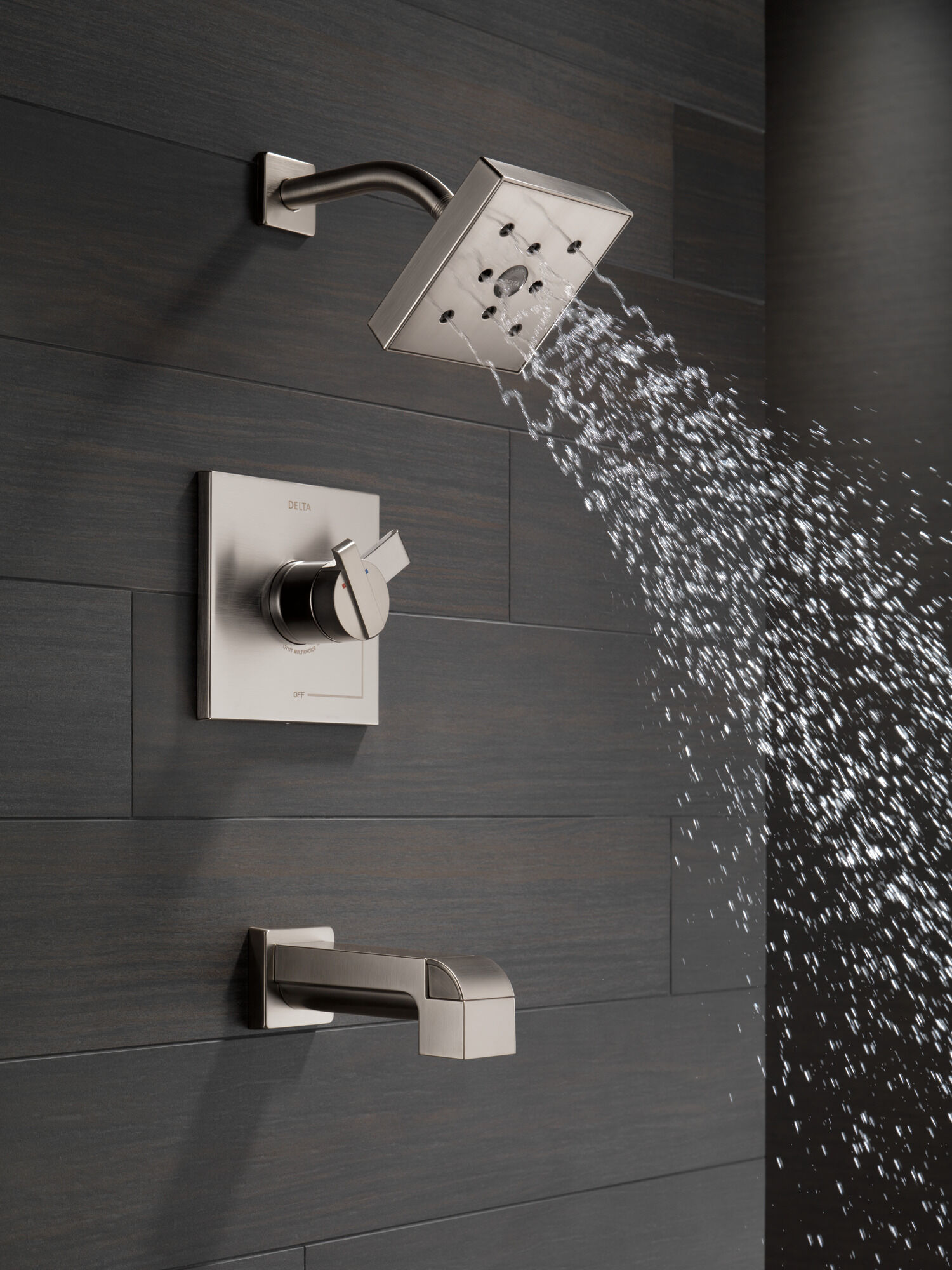 T17467-SS Monitor® 17 Series H2Okinetic® для ванны и душа Delta Faucet Ara Нержавеющая сталь - Вид №3