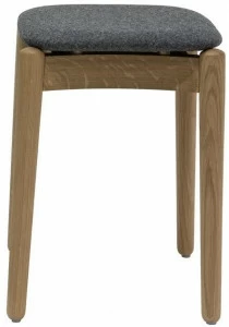 Bedont Низкий деревянный табурет со встроенной подушкой Fizz