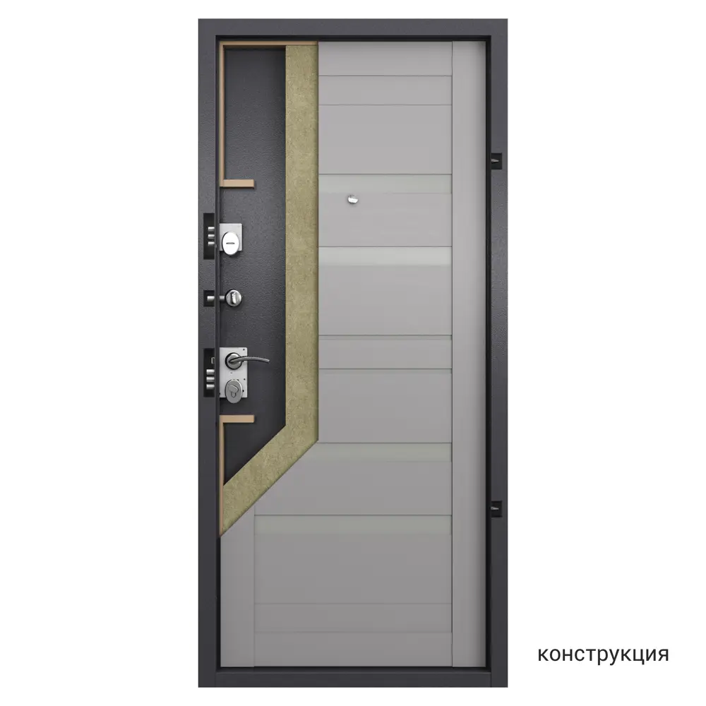 Дверь входная металлическая Страйд Linea 860 мм левая цвет серый TOREX STLM-2184319 - Вид №13