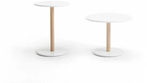 Viccarbe Круглый лакированный журнальный столик из древесных производных в современном стиле Common