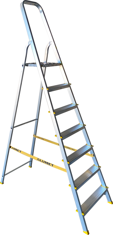 Стремянка алюминиевая анодированная 7 ст ALUMET APA7007