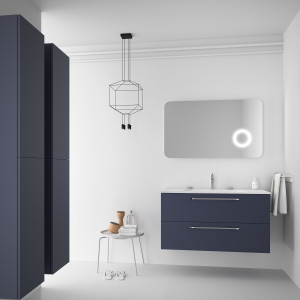 81713 SALGAR Мебель для умывальника FUSSION CHROME 1000 2 ящика NIGHT BLUE 997 x 540 x 450 мм Синяя ночь