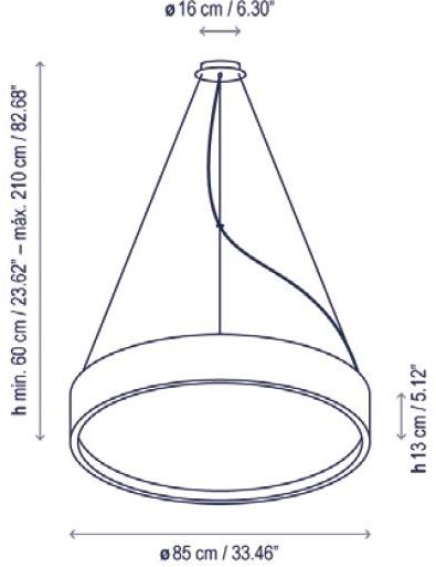 BOVER Подвесной светильник из полиуретана Elea sun-id-1365649 - Вид №3