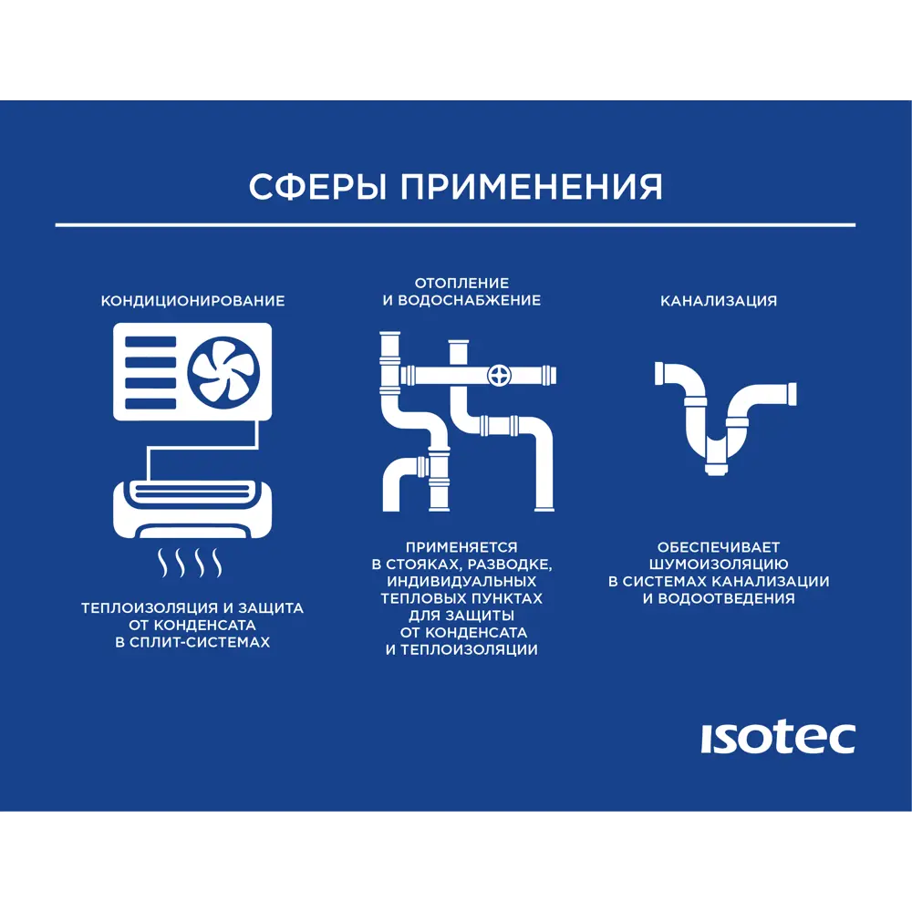 Теплоизоляция для труб Isotec Flex 22x9 мм 1 м каучук 86798004 STLM-2078257  - Вид №5