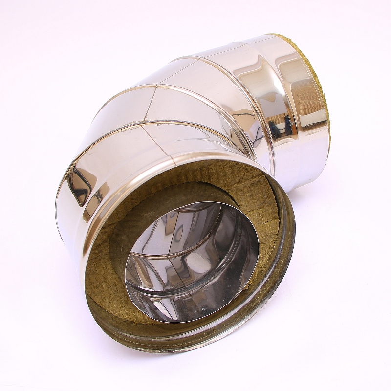 Сэндвич-колено 90" Ferrum Ф160х250 нержавеющая сталь (430/0,5мм) FD08160N4FF - Вид №3