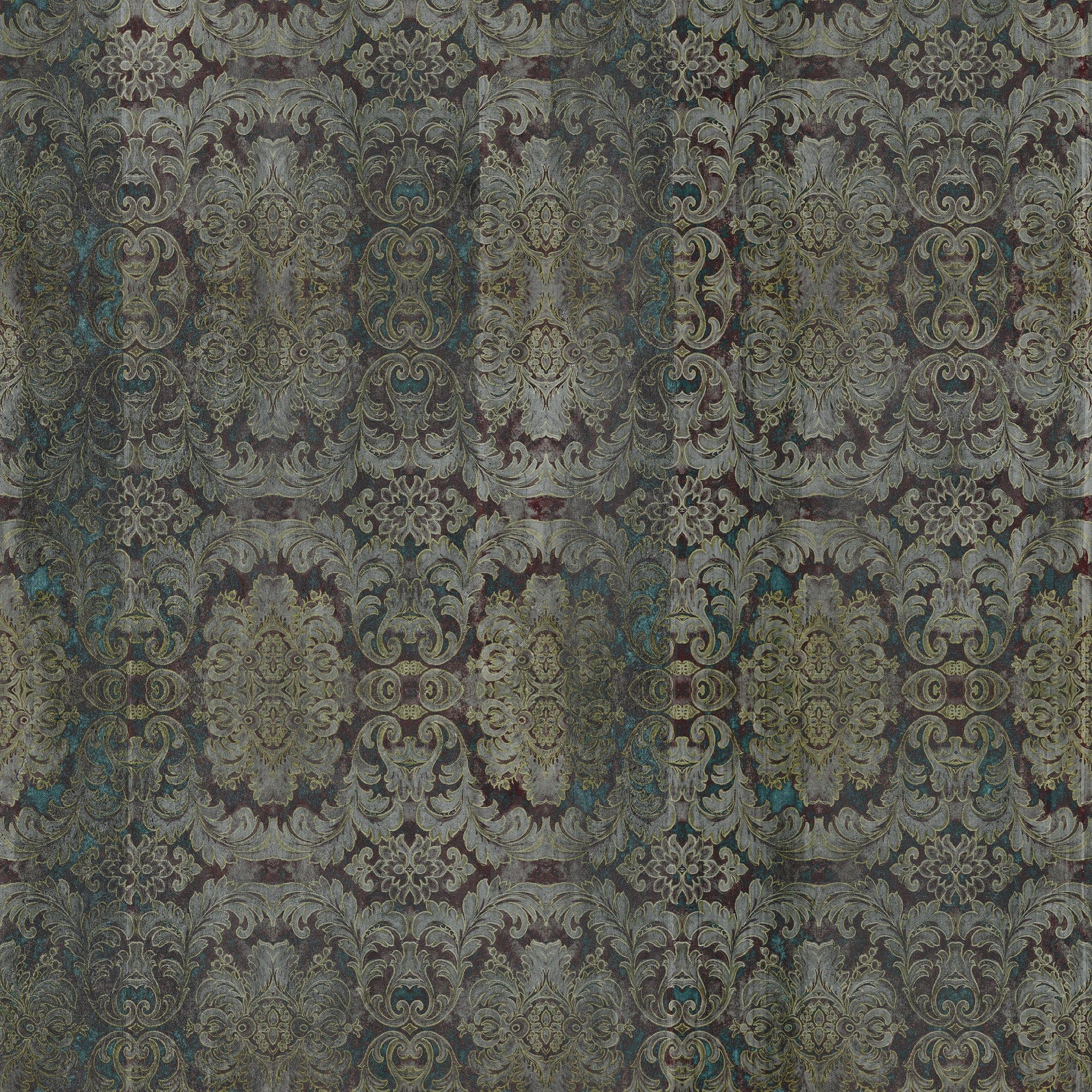 Дамасские панорамные обои с бетонным эффектом Inkiostro Bianco DAMASKED CONCRETE ARCH-00092550 - Вид №6