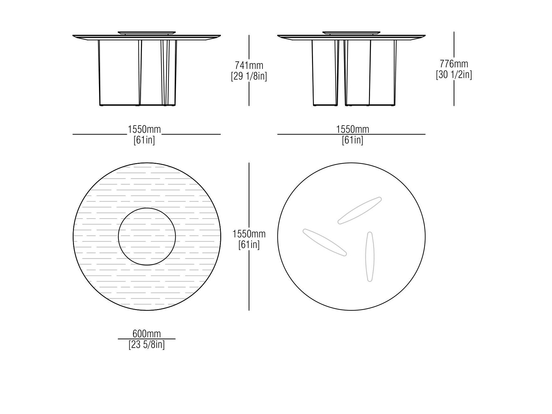 Круглый мраморный стол с Lazy Susan MisuraEmme ALA NEW ARCH-00120208 - Вид №7