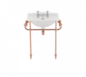 Gentry Home Таз большой белый Victorian Розовое золото GH100898